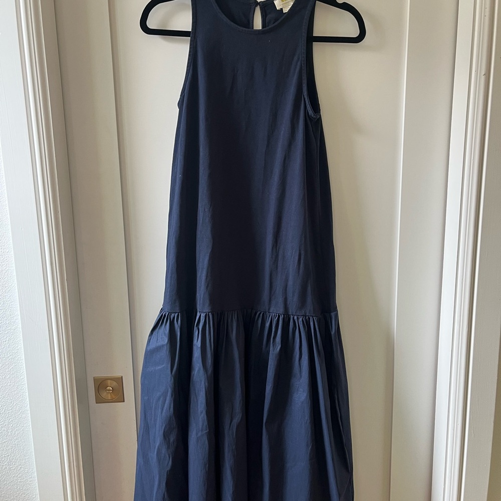 Anthropologie Navy Midi Dress